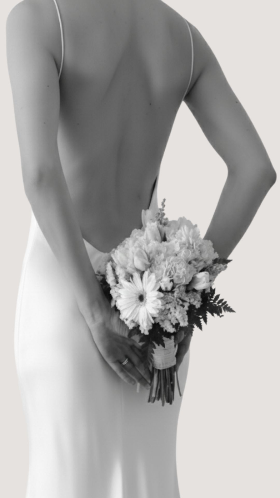 bouquet vertical para contacto